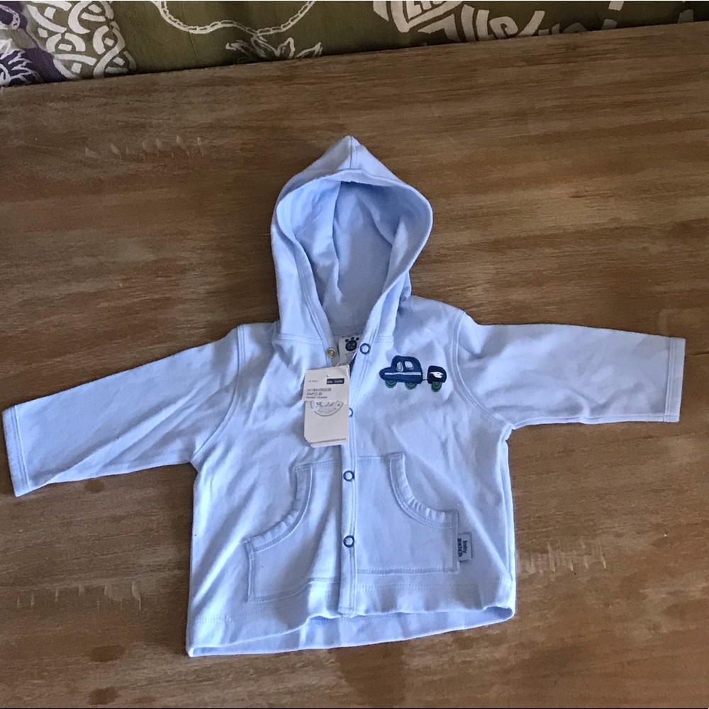 3/$20 NWT Pumpkin Patch Blue Car Zip-up Hoodie